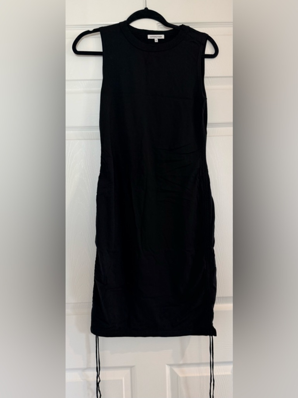Cotton Citizen: 100% Cotton Black Women's Midi Sleeveless Dress